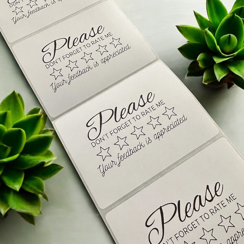 Posh Package Rating Stickers 50pc